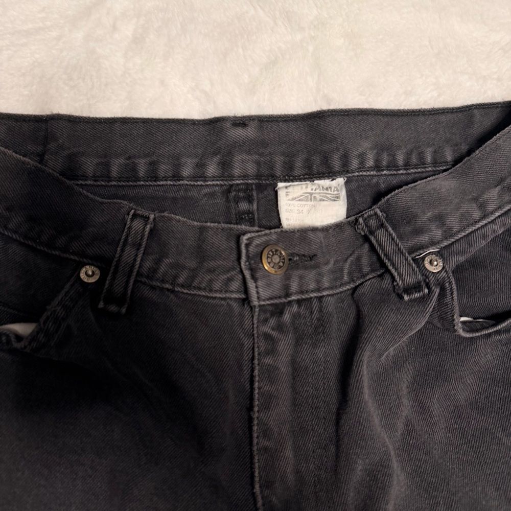 Vintage 90s Brittania Black Faded Relaxed Straight Jeans 34 Grunge Dad - Picture 4 of 9